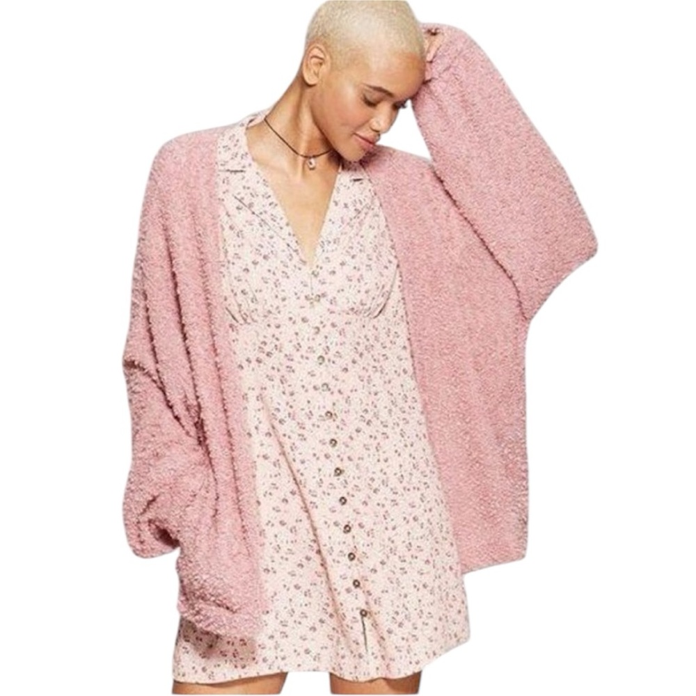 Wild Fable Popcorn Soft Pink Knit Size Small